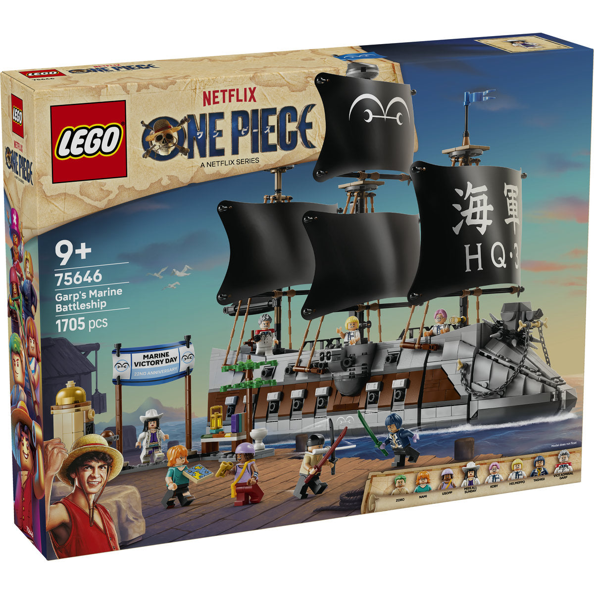 LEGO ONE PIECE Garp's Marine Battleship Building Set 75646