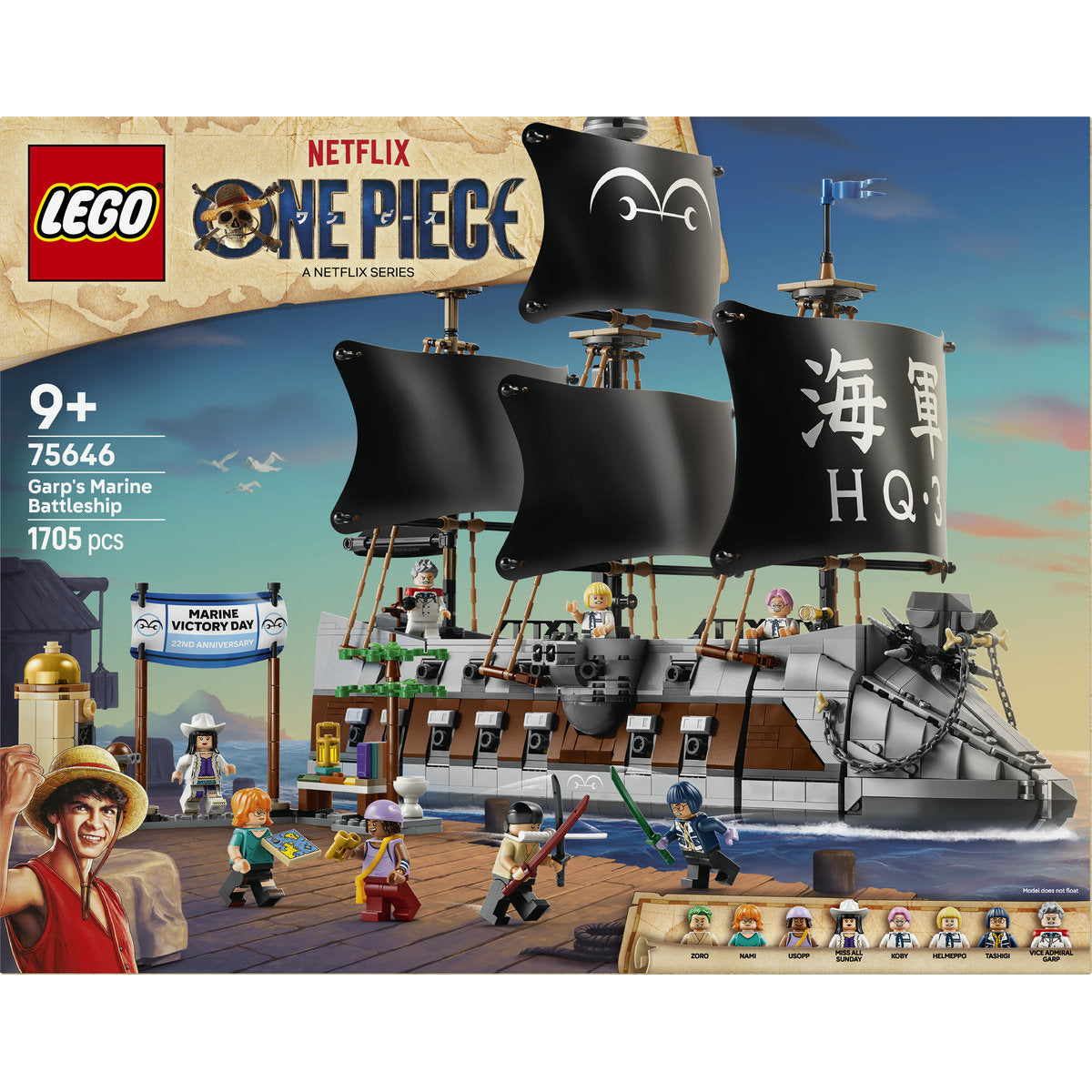 LEGO ONE PIECE Garp's Marine Battleship Building Set 75646