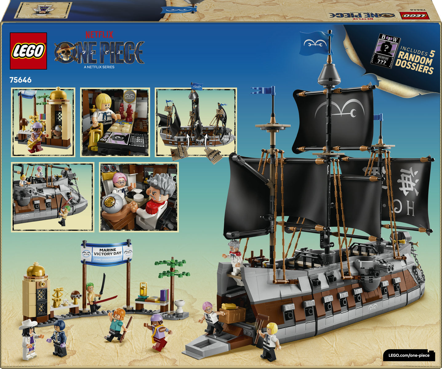 LEGO ONE PIECE Garp's Marine Battleship Building Set 75646