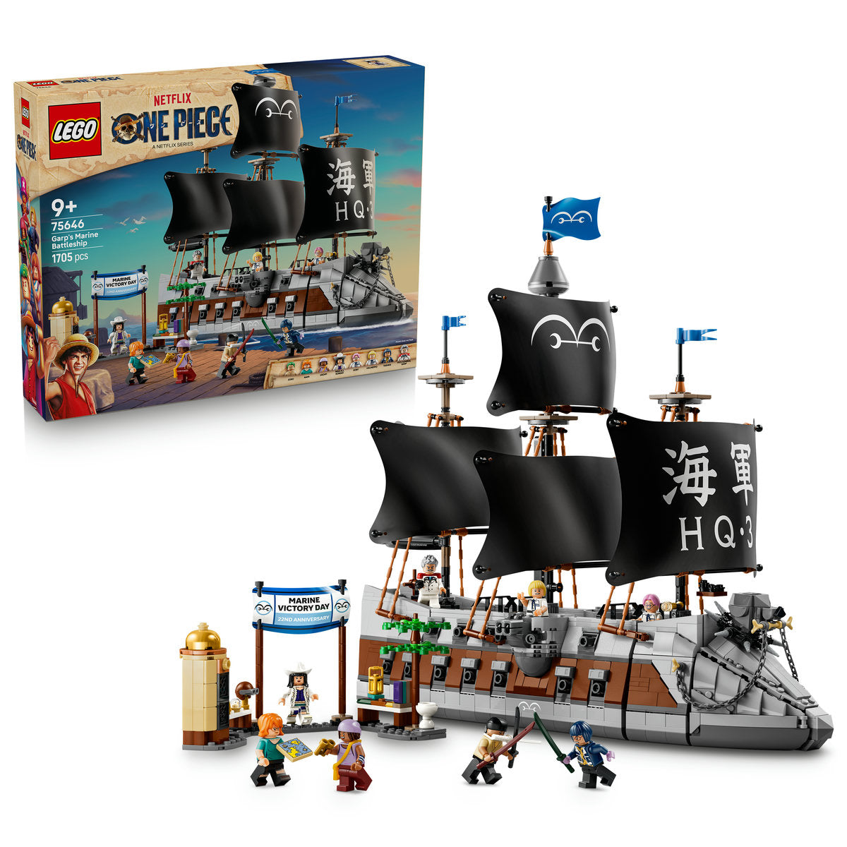 LEGO ONE PIECE Garp's Marine Battleship Building Set 75646