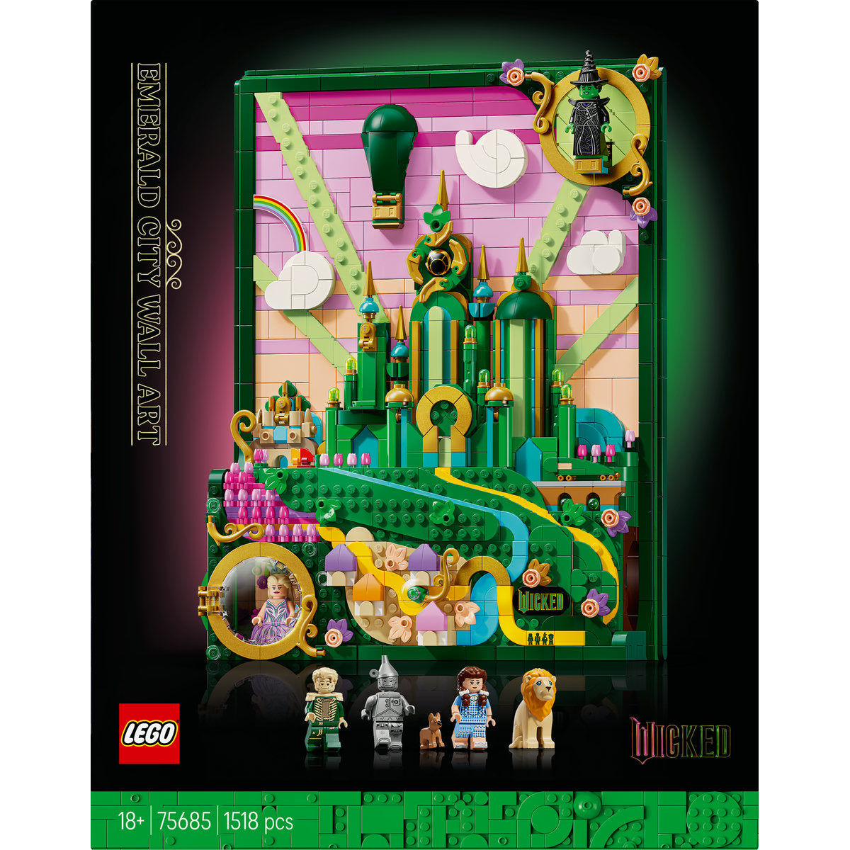 LEGO Wicked Emerald City Wall Art Building Set 75685