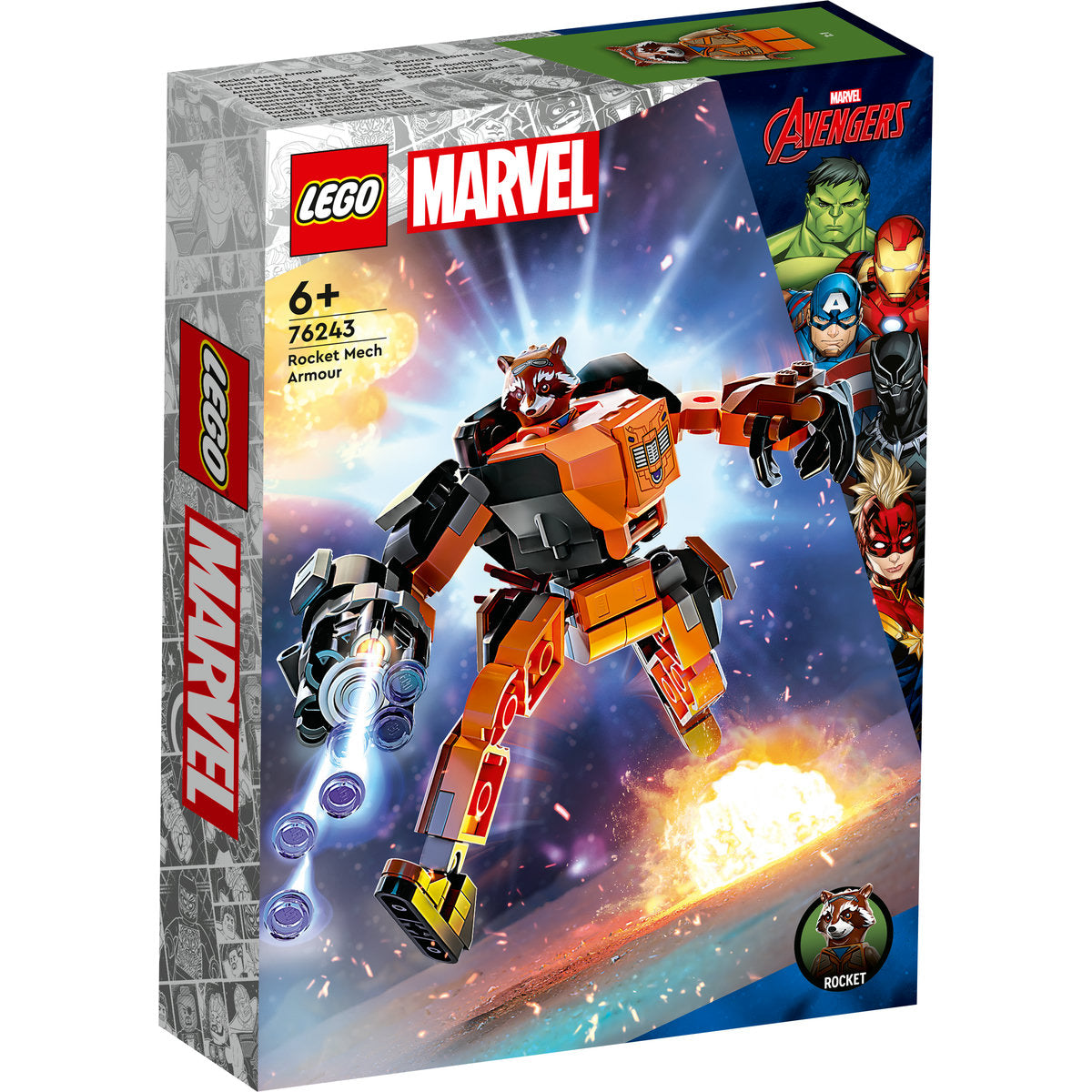 LEGO Marvel Rocket Mech Armour Building Toy 76243