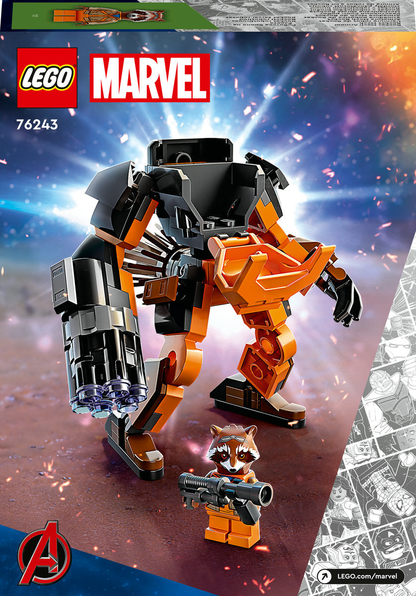LEGO Marvel Rocket Mech Armour Building Toy 76243