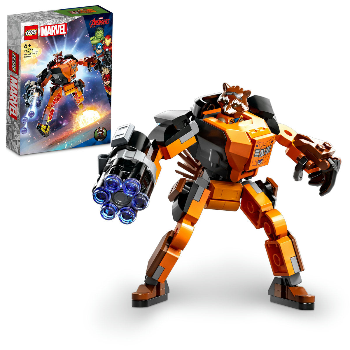 LEGO Marvel Rocket Mech Armour Building Toy 76243