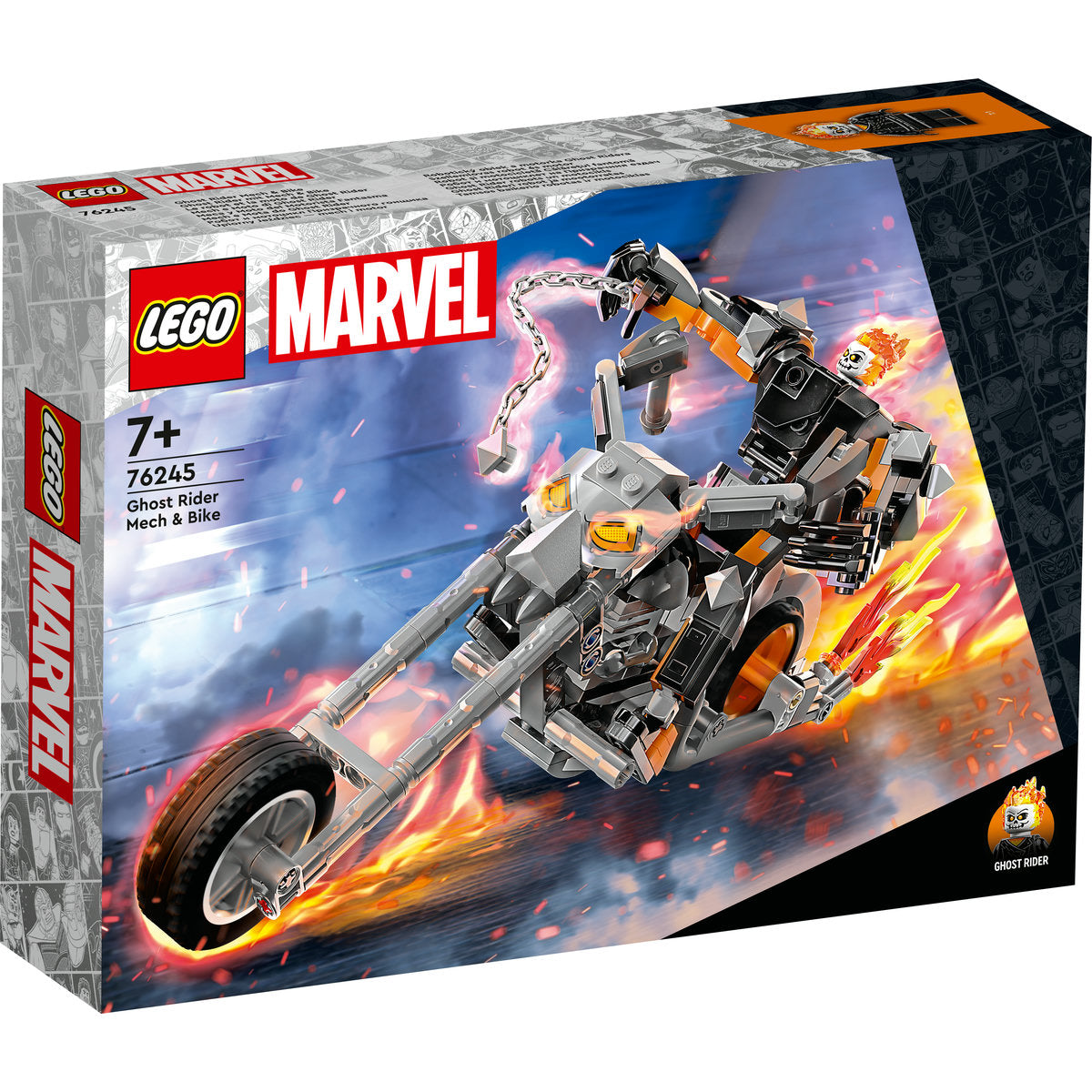 LEGO Marvel Ghost Rider Mech & Bike Toy Set 76245