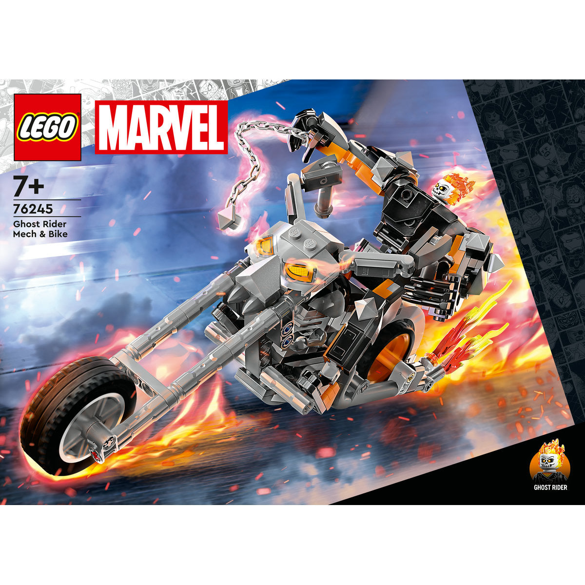 LEGO Marvel Ghost Rider Mech & Bike Toy Set 76245