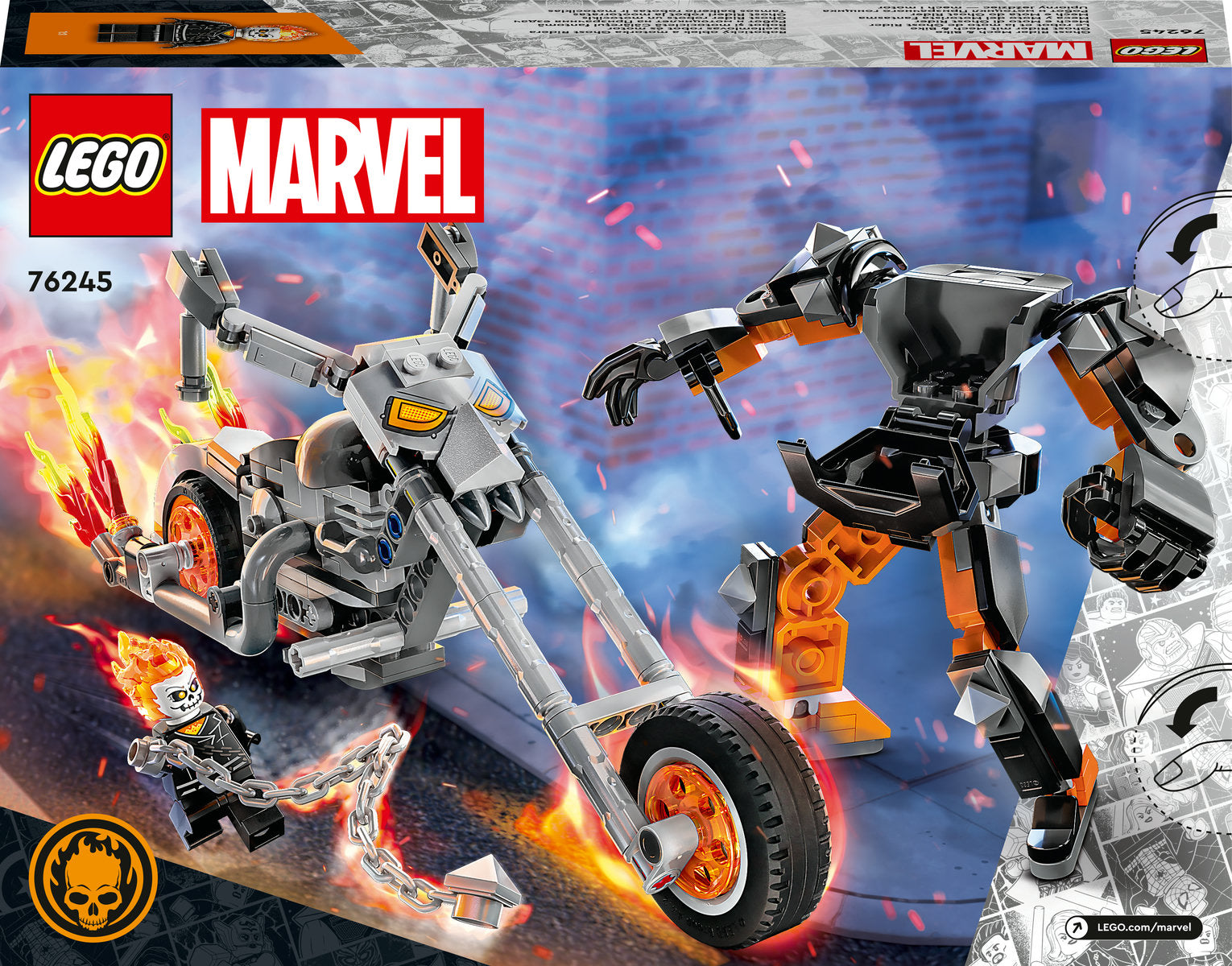 LEGO Marvel Ghost Rider Mech & Bike Toy Set 76245