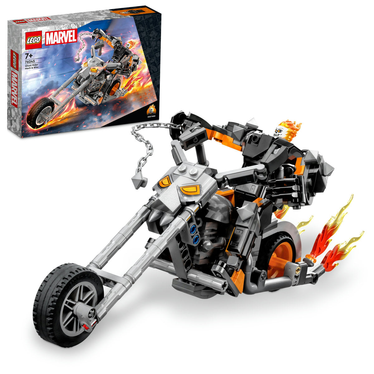 LEGO Marvel Ghost Rider Mech & Bike Toy Set 76245