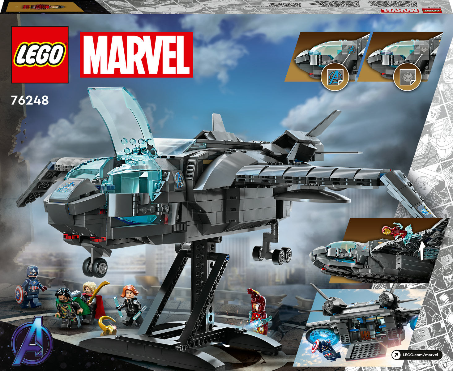 LEGO Marvel The Avengers Quinjet Building Toy 76248