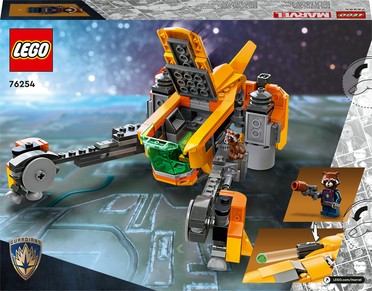 LEGO Marvel Baby Rocket's Ship Building Toy 76254