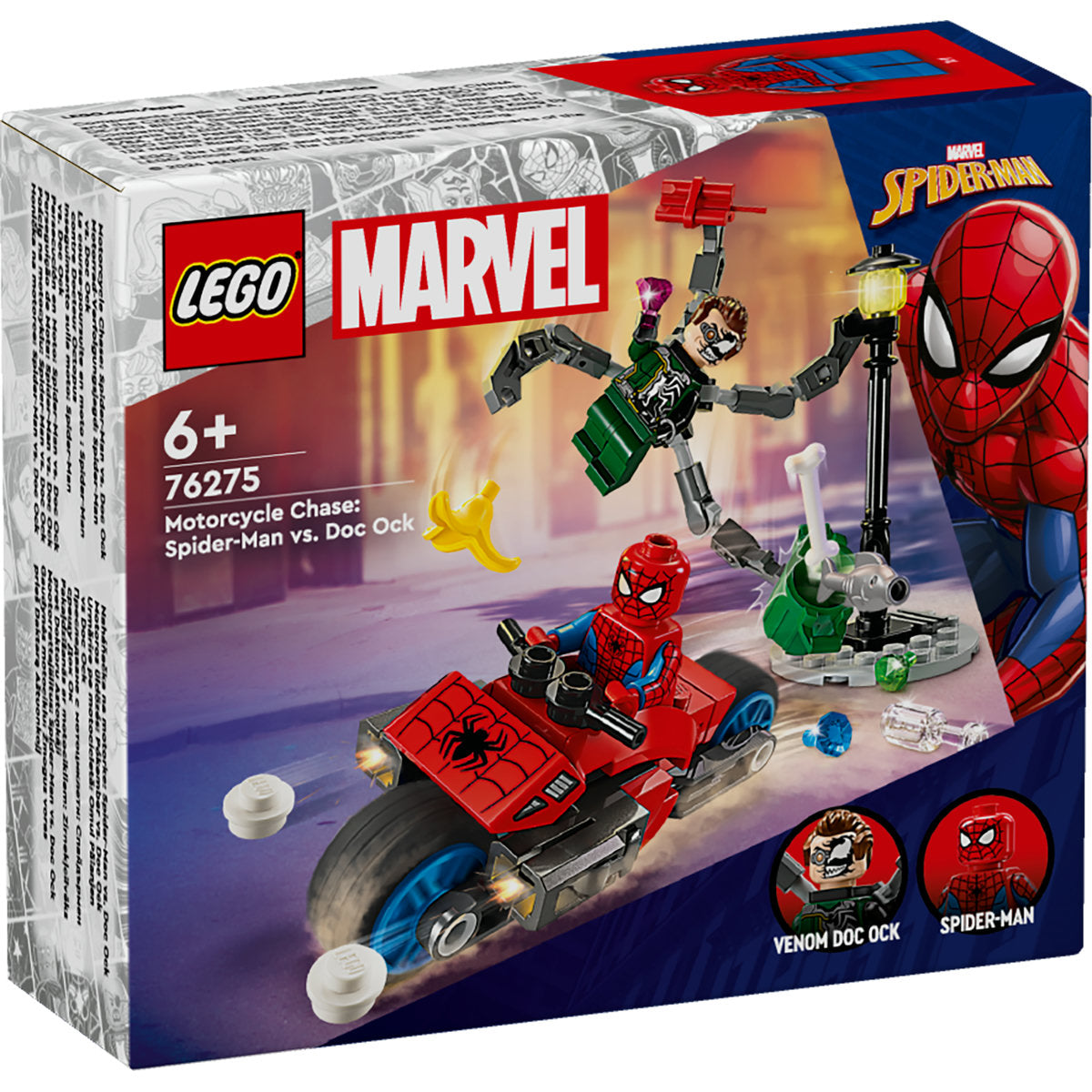 LEGO Marvel Motorcycle Chase: Spider-Man vs. Doc Ock 76275 - Moons Toystore