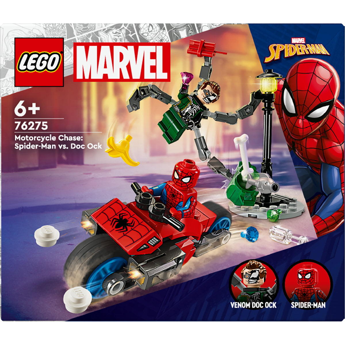 LEGO Marvel Motorcycle Chase: Spider-Man vs. Doc Ock 76275 - Moons Toystore