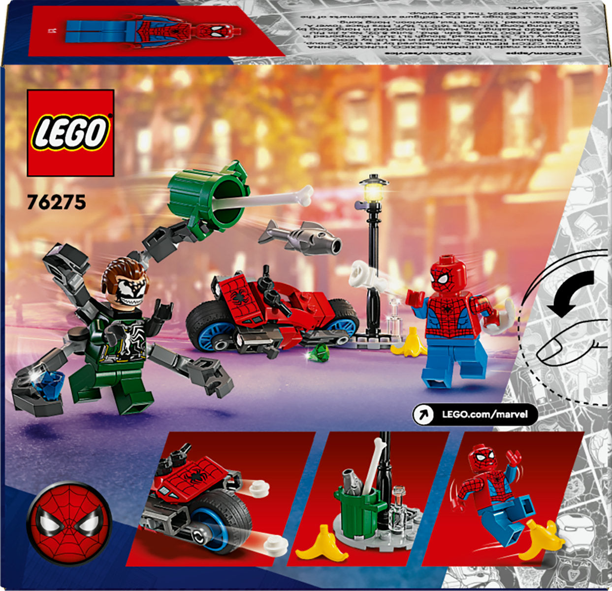 LEGO Marvel Motorcycle Chase: Spider-Man vs. Doc Ock 76275 - Moons Toystore