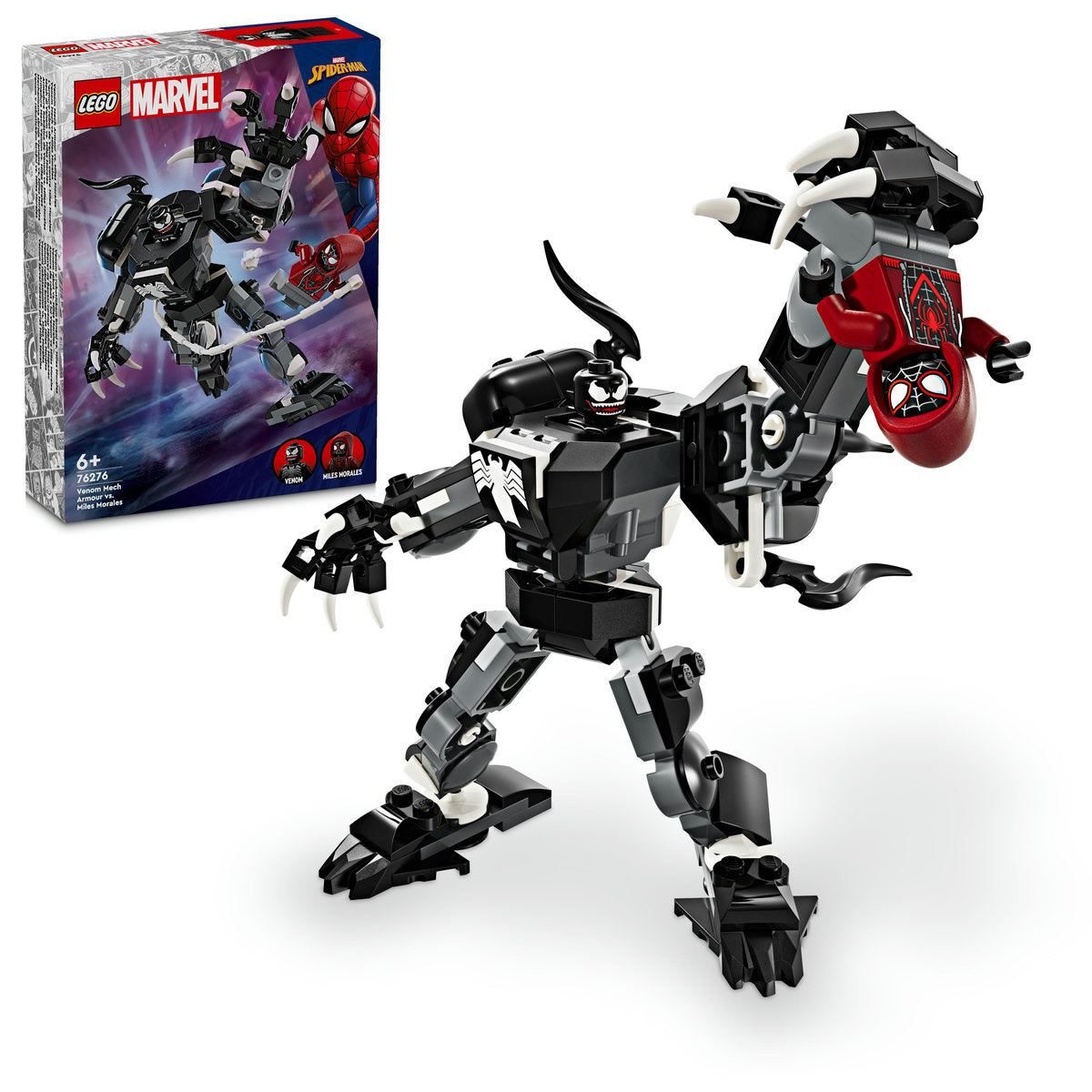 LEGO Marvel Venom Mech Armour vs. Miles Morales 76276