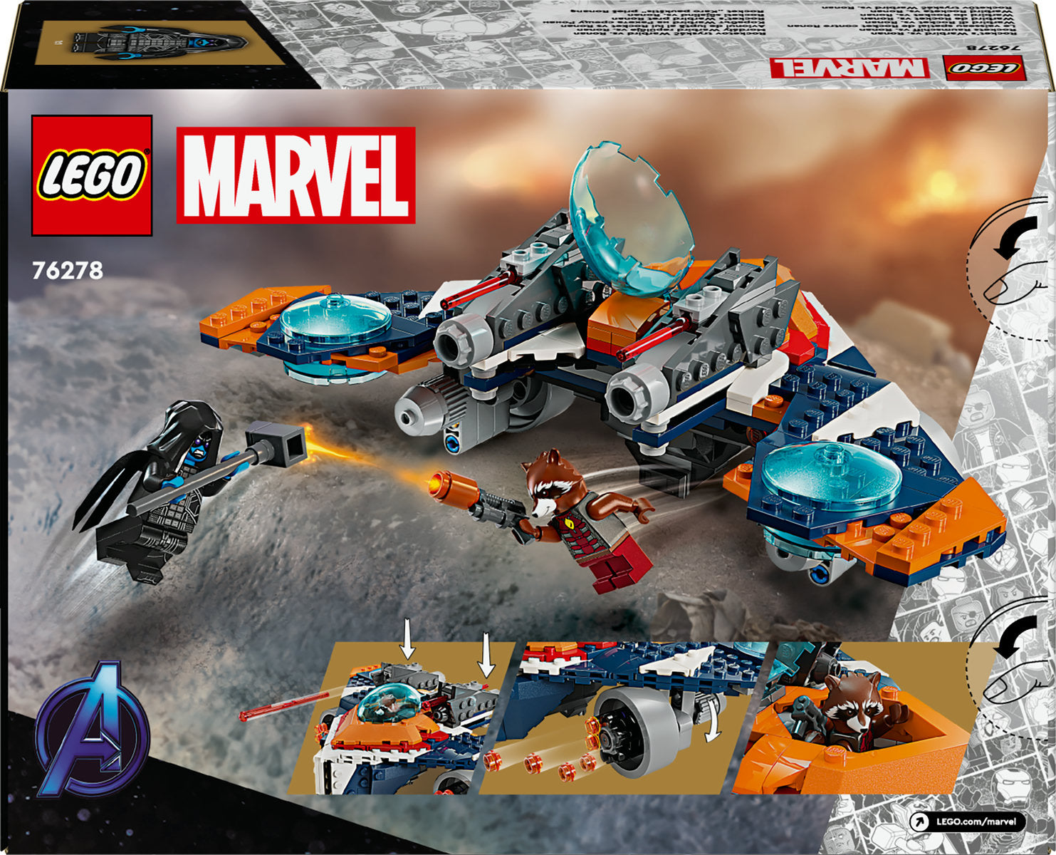 LEGO Marvel Rocket’s Warbird vs. Ronan Set 76278
