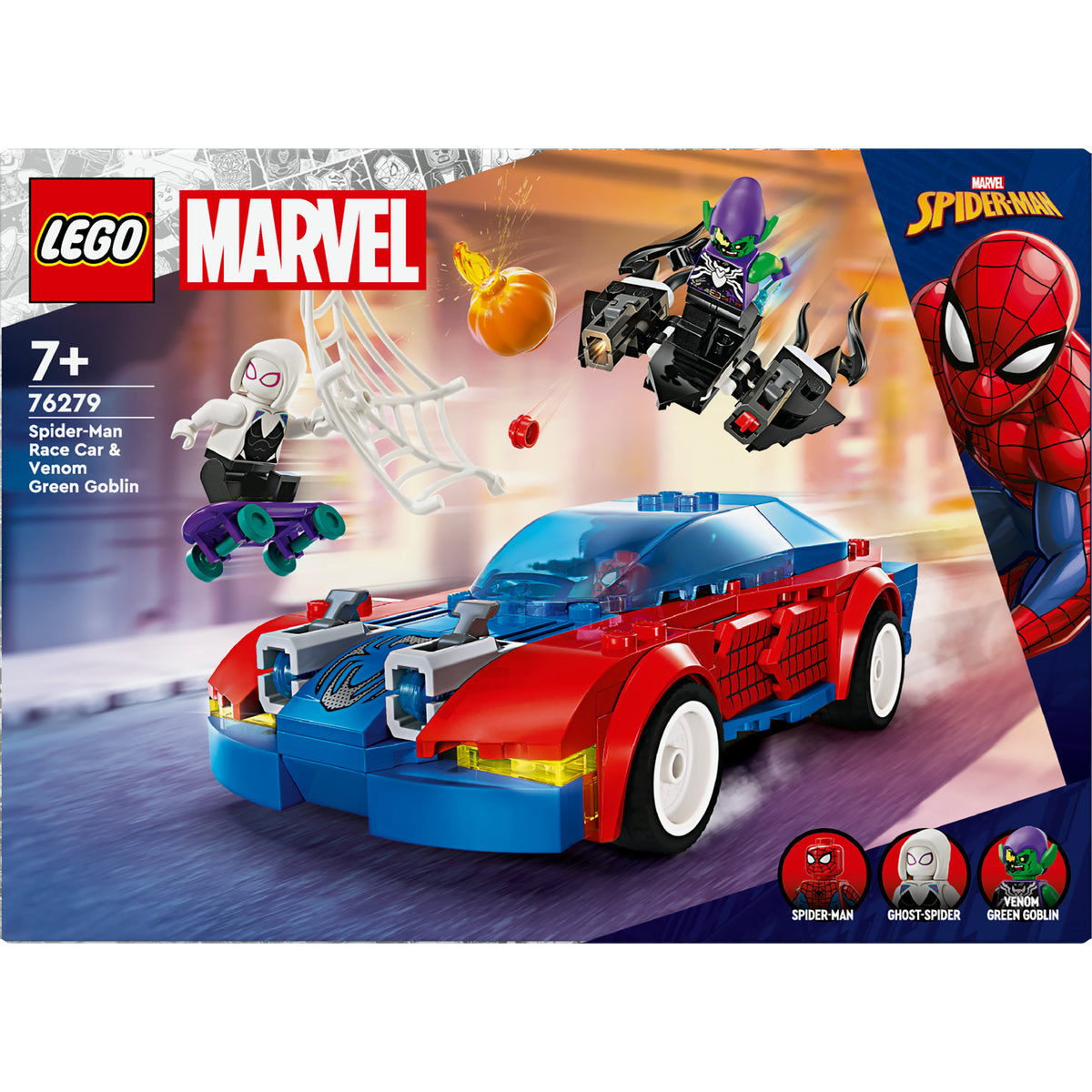 LEGO Marvel Spider-Man Race Car & Venom Green Goblin 76279
