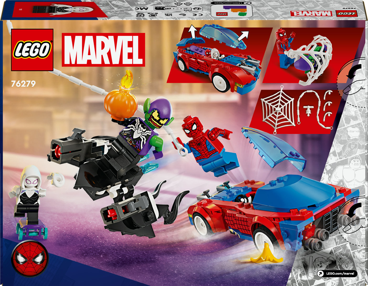 LEGO Marvel Spider-Man Race Car & Venom Green Goblin 76279