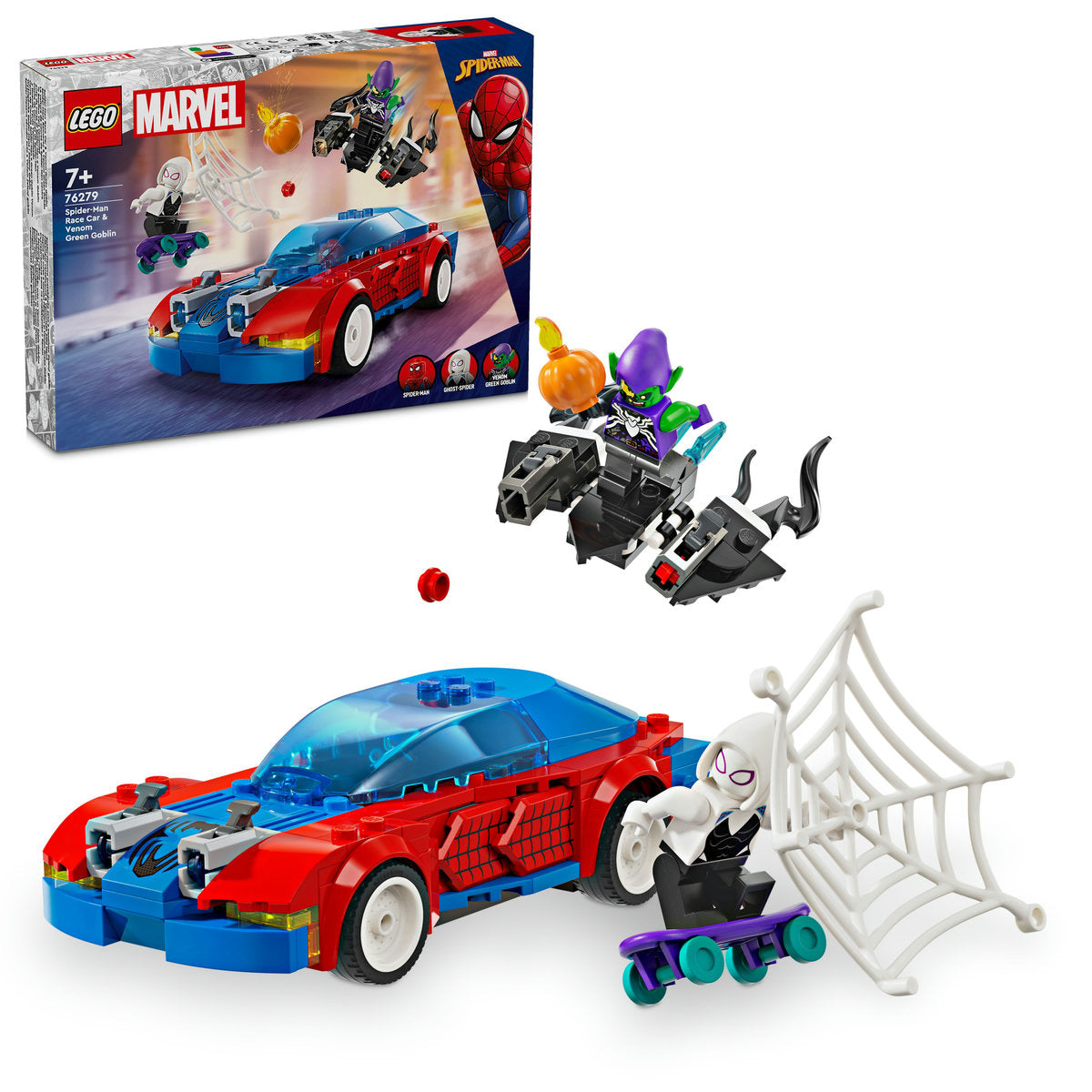 LEGO Marvel Spider-Man Race Car & Venom Green Goblin 76279