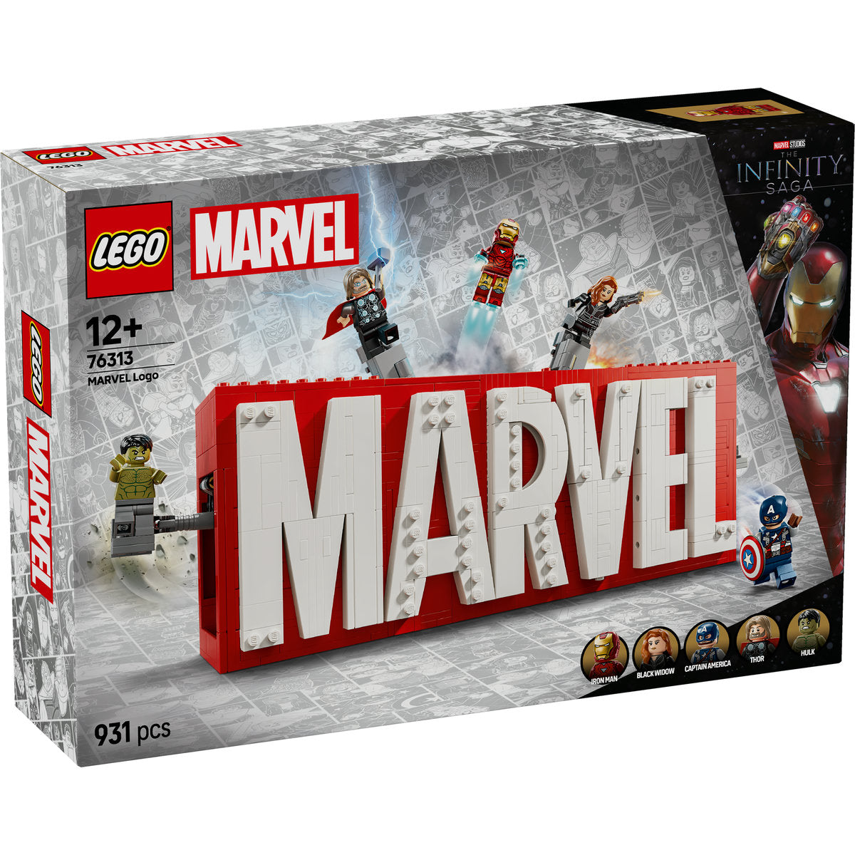 LEGO Marvel: MARVEL Logo & Minifigures Set 76313
