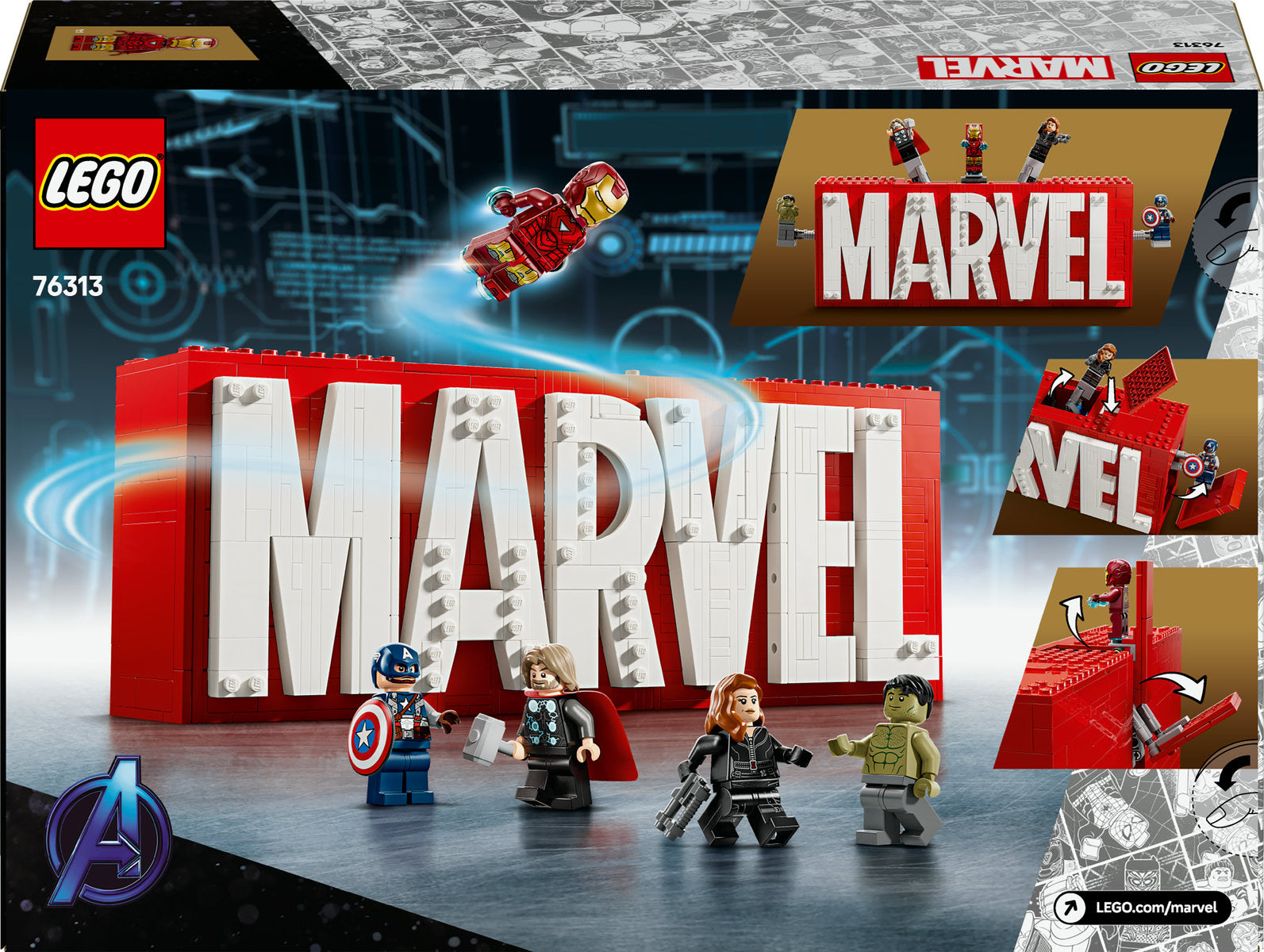 LEGO Marvel: MARVEL Logo & Minifigures Set 76313