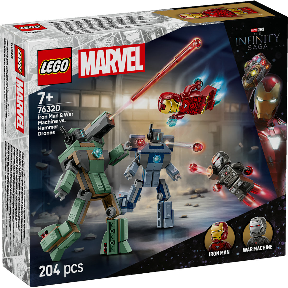 LEGO ǀ Marvel Iron Man & War Machine vs. Hammer Drones 76320