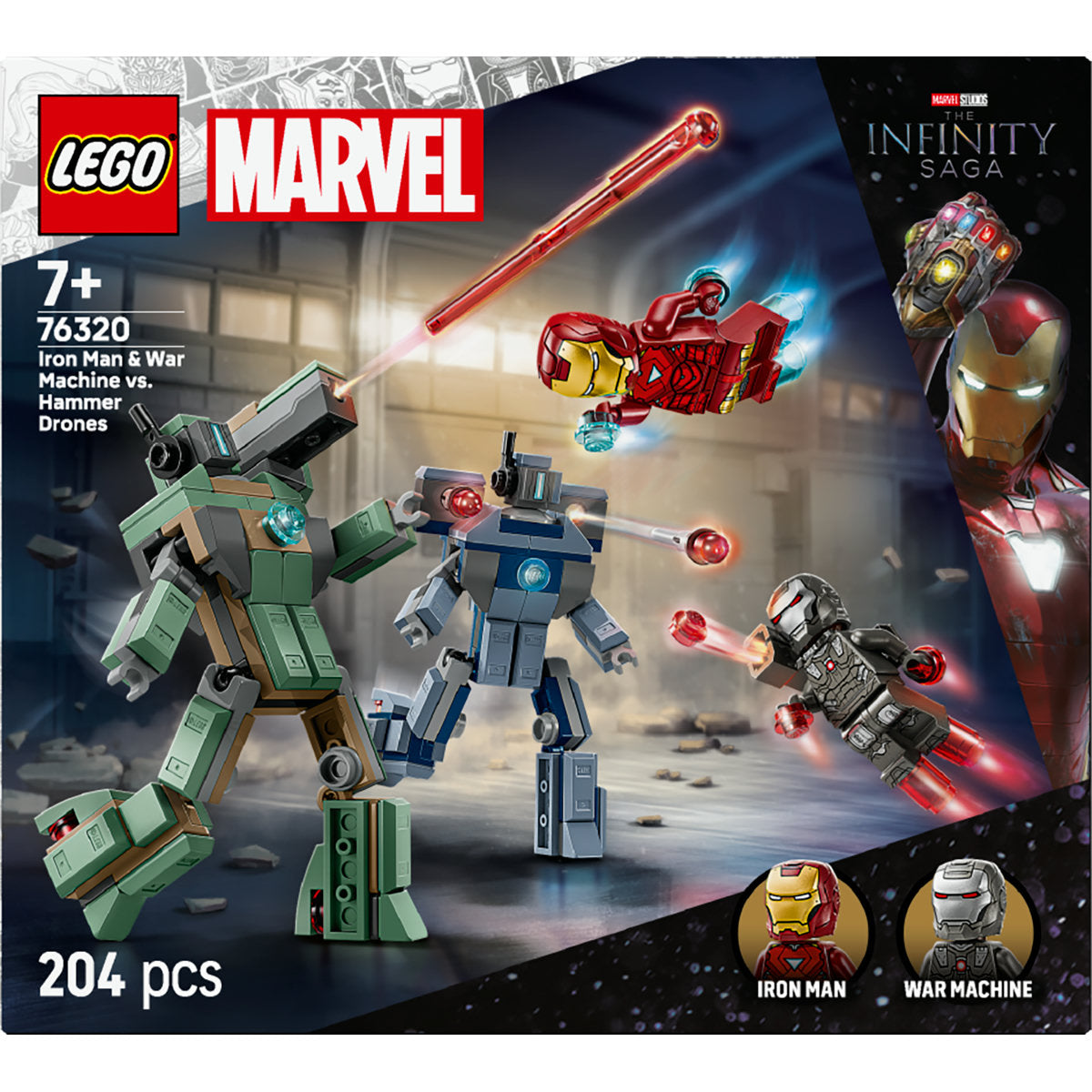 LEGO ǀ Marvel Iron Man & War Machine vs. Hammer Drones 76320