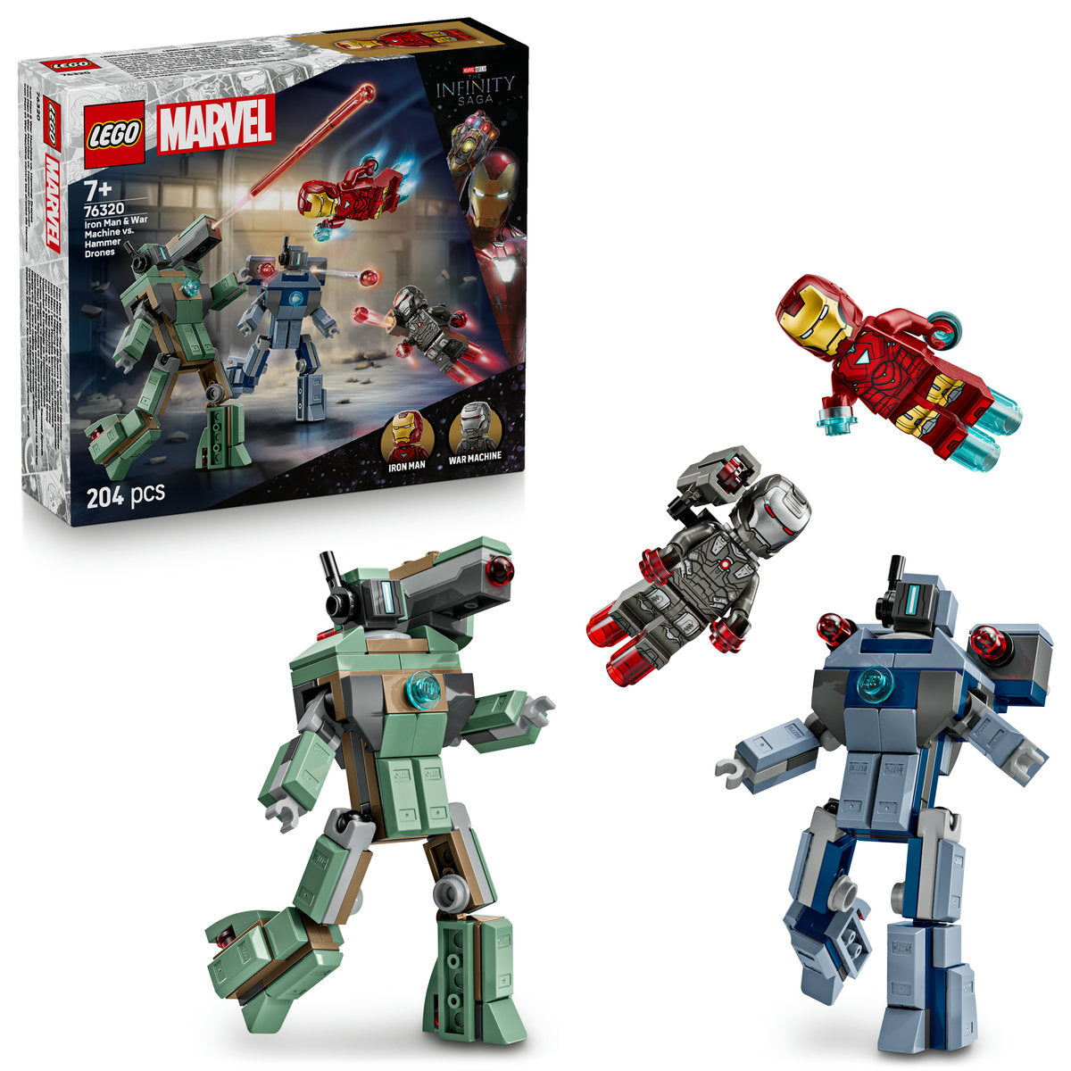 LEGO ǀ Marvel Iron Man & War Machine vs. Hammer Drones 76320
