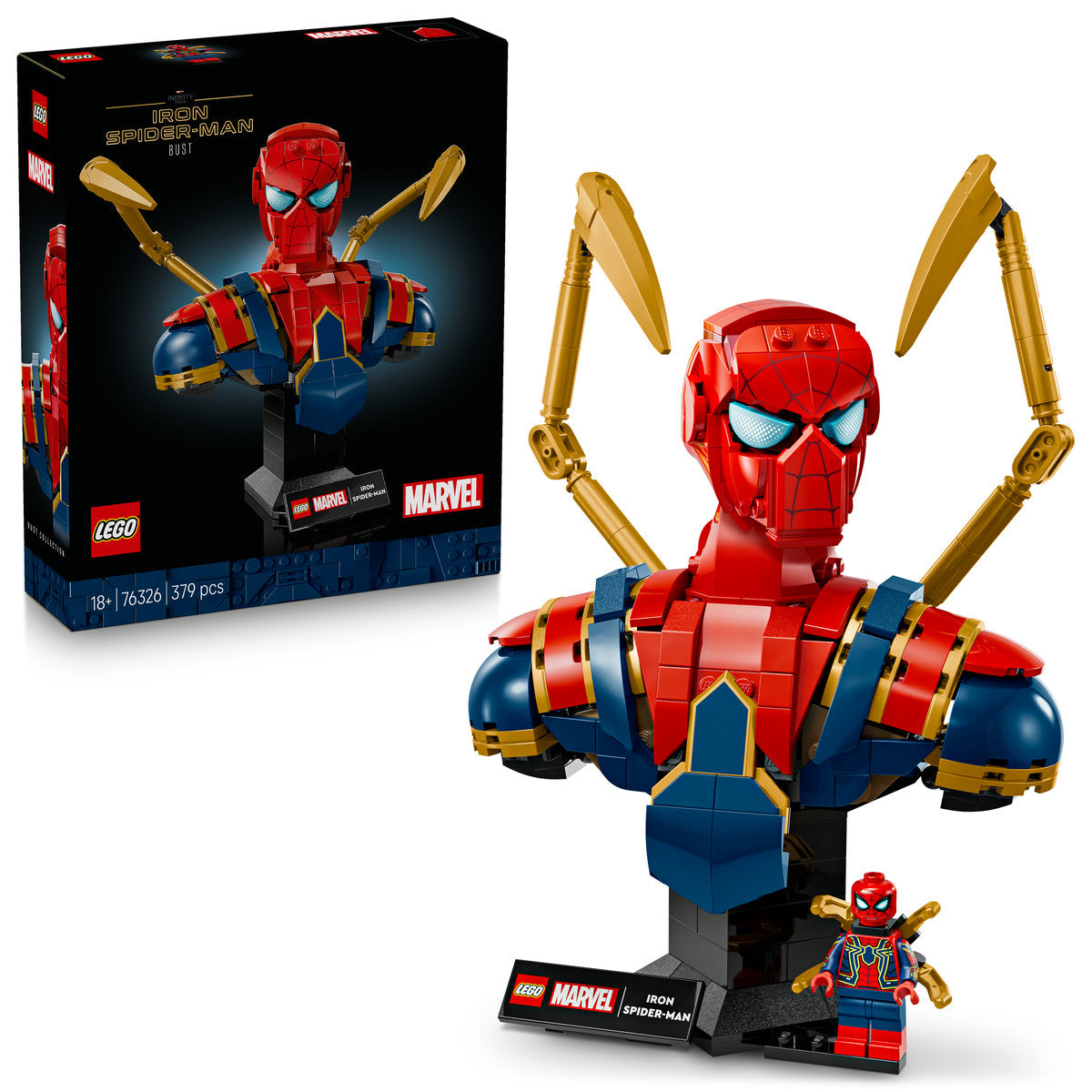 LEGO ǀ Marvel Iron Spider-Man Bust Collectible Adult Building Set 76326
