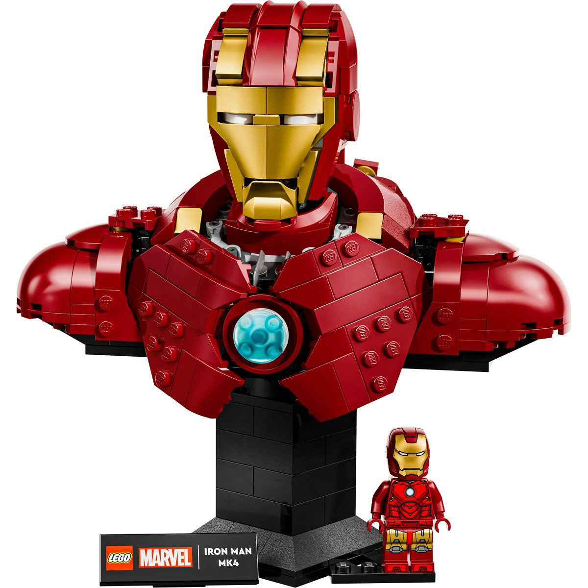 LEGO  Marvel Iron Man MK4 Bust, Buildable Model for Adults with Minifigure 76327