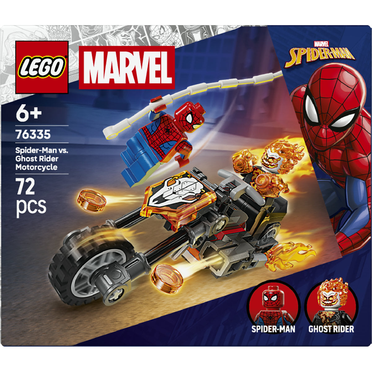 LEGO Marvel Spider-Man vs. Ghost Rider Motorcycle 76335