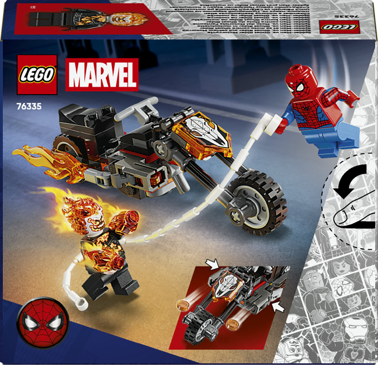 LEGO Marvel Spider-Man vs. Ghost Rider Motorcycle 76335