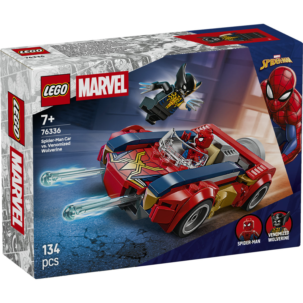 LEGO Marvel Spider-Man Car vs. Venomized Wolverine 76336