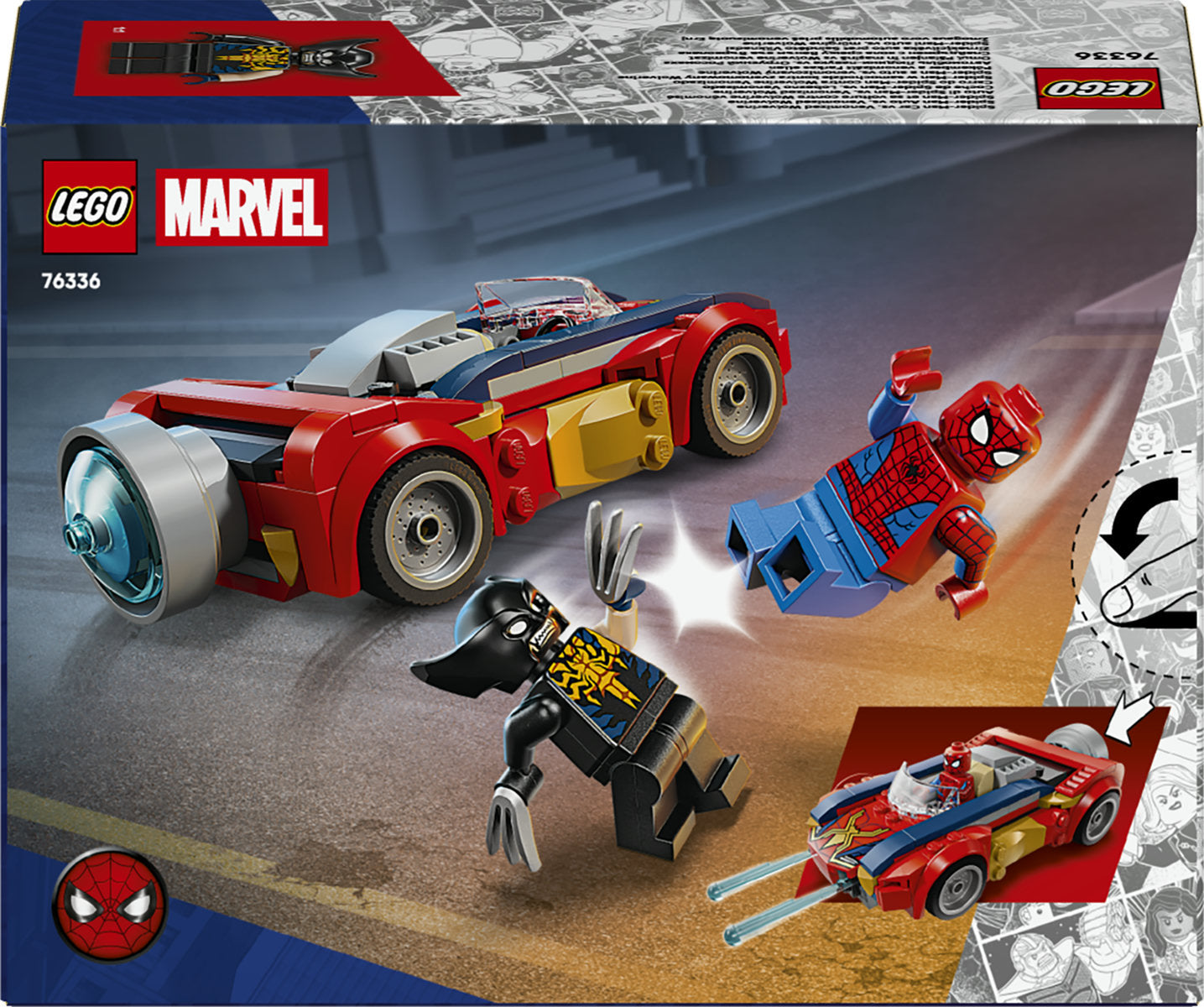 LEGO Marvel Spider-Man Car vs. Venomized Wolverine 76336