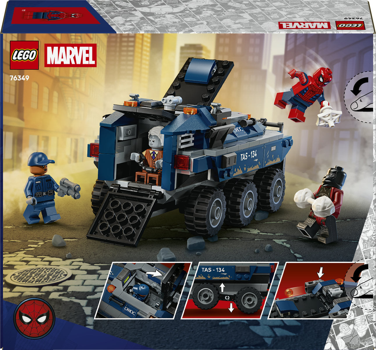 LEGO Marvel Spider-Man Prison Transport Chase Building Set 76349