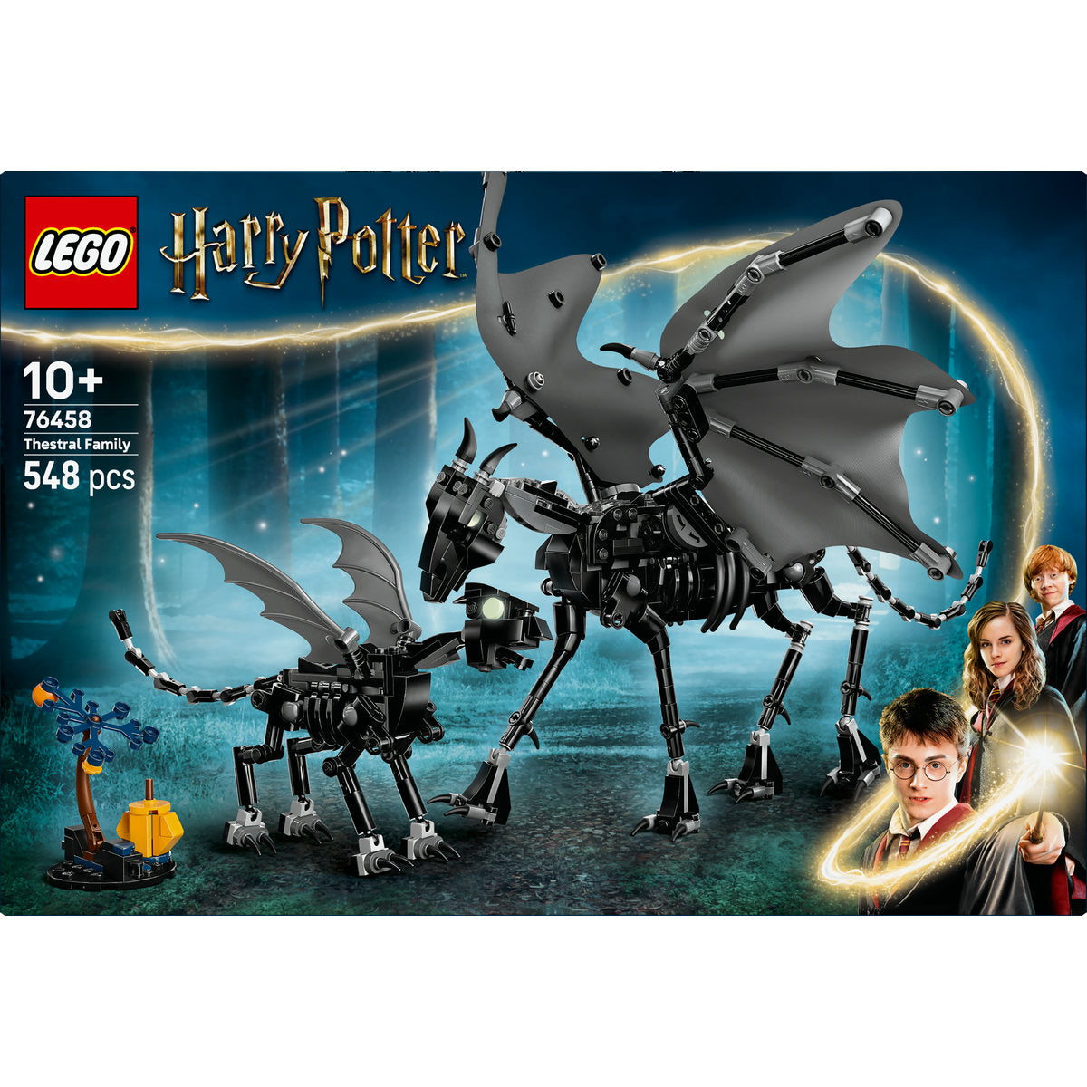 LEGO Harry Potter Thestral Family, Mythical Creature Toy Figures 76458