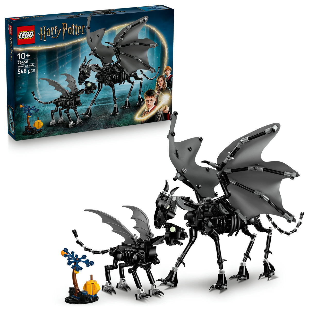 LEGO Harry Potter Thestral Family, Mythical Creature Toy Figures 76458