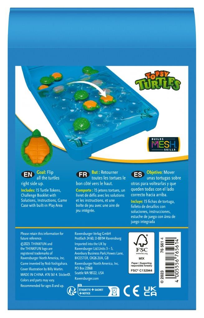 Ravensburger Flip N' Play Topsy Turtles Board Game