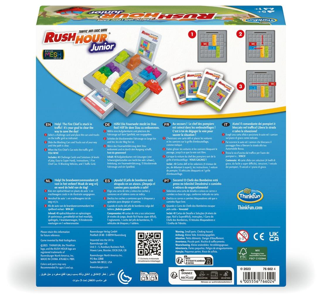 ThinkFun Rush Hour Junior Traffic Jam Logic Game