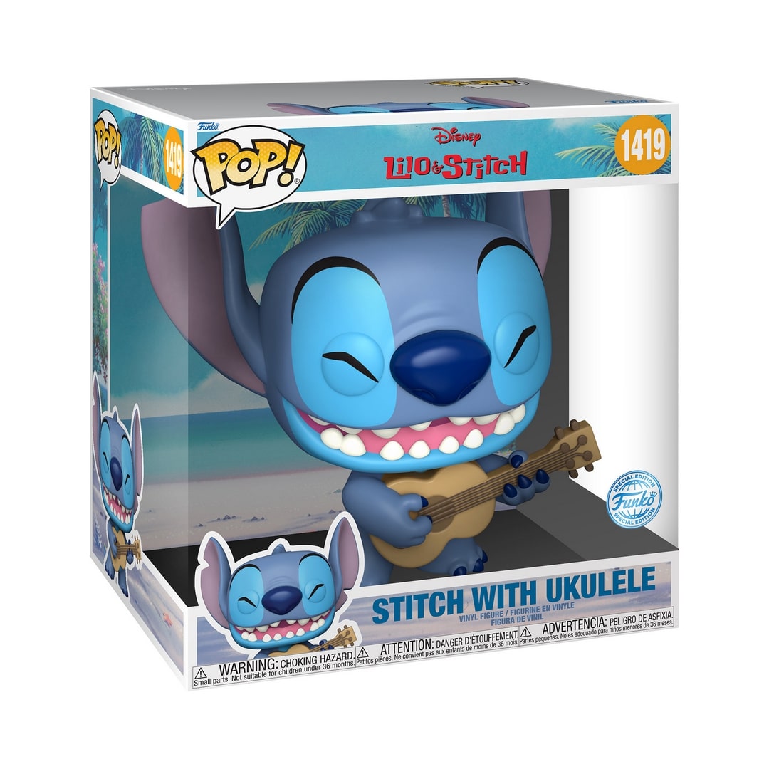 Funko POP! Jumbo: Lilo and Stitch - Stitch with Ukelele