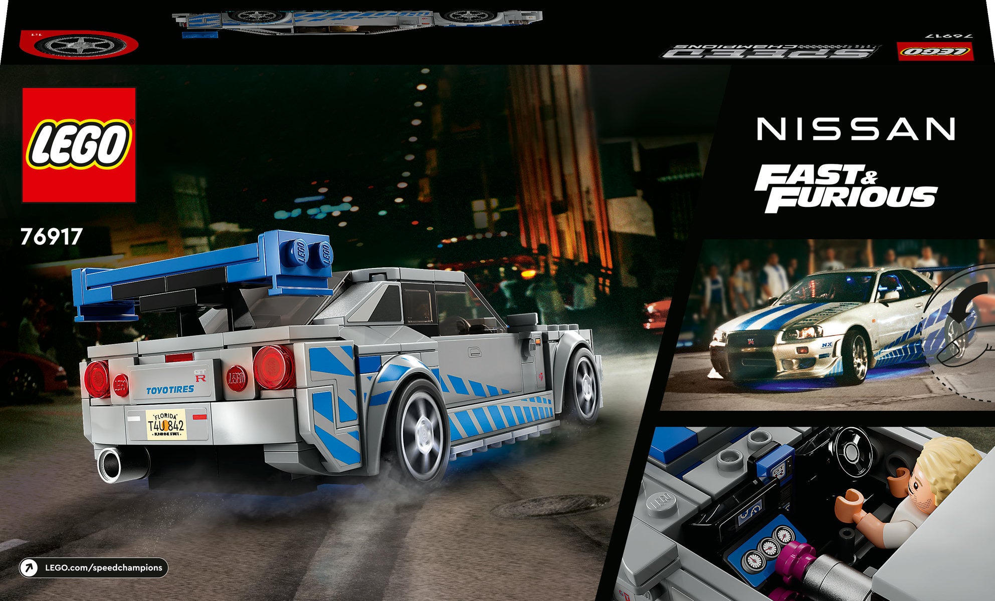 LEGO Speed Champions 2 Fast 2 Furious Nissan Skyline GT-R (R34) 76917 - Moons Toystore