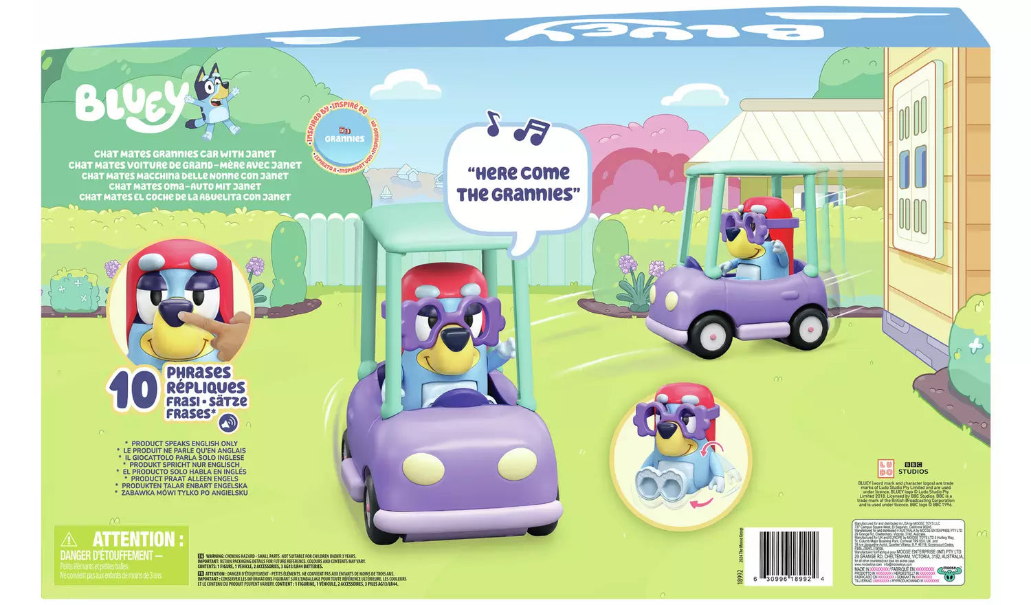 Bluey Chat Mates Grannies Car With Janet