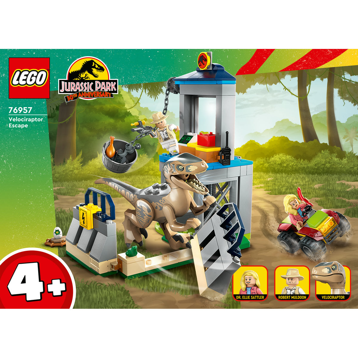 LEGO Jurassic Park Velociraptor Escape Toy Set 76957 - Moons Toystore