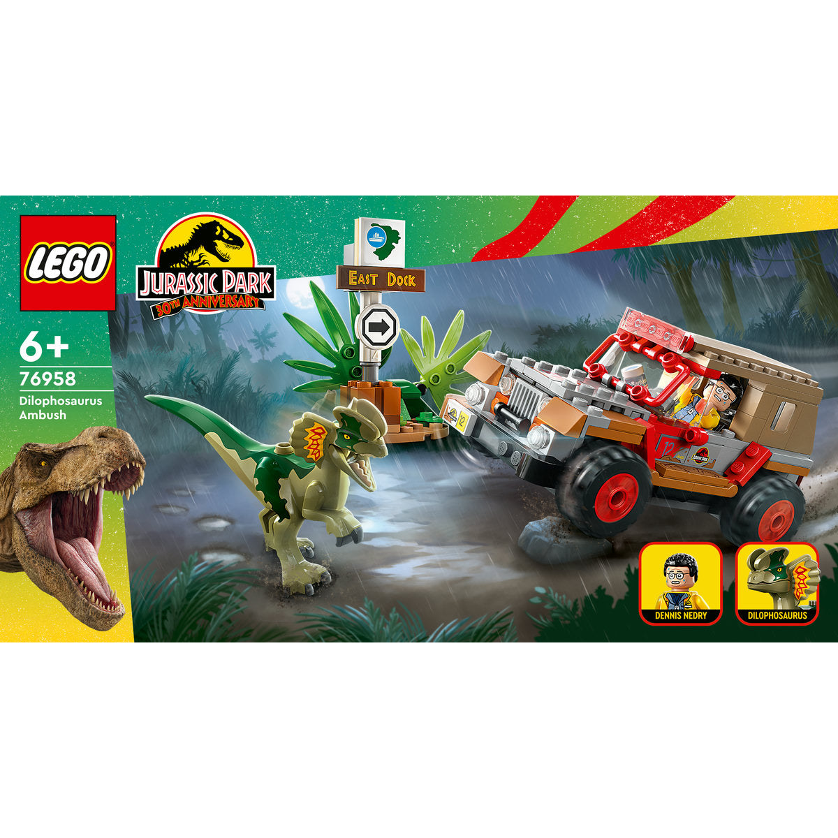 LEGO Jurassic Park Dilophosaurus Ambush Set 76958 - Moons Toystore