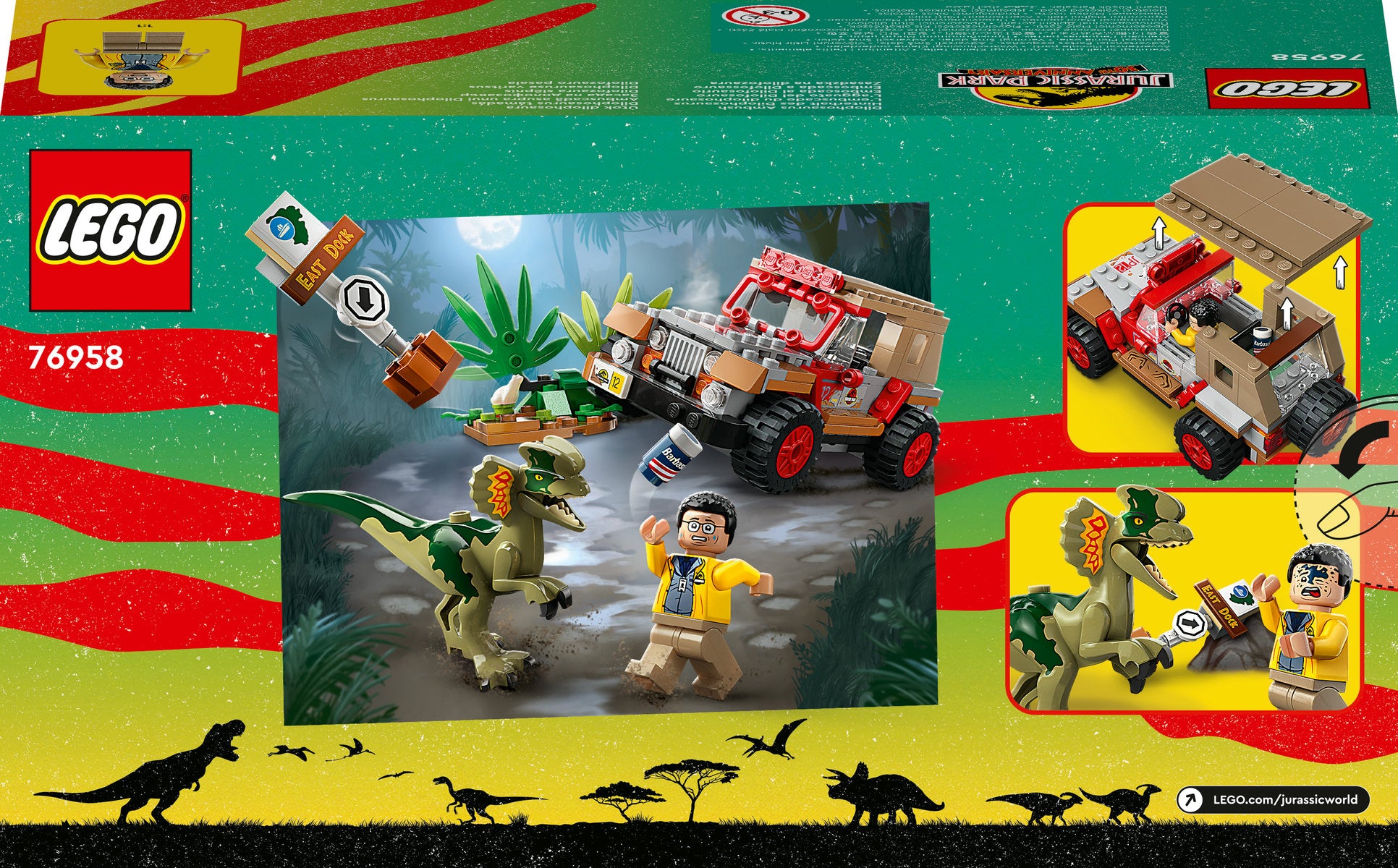 LEGO Jurassic Park Dilophosaurus Ambush Set 76958 - Moons Toystore