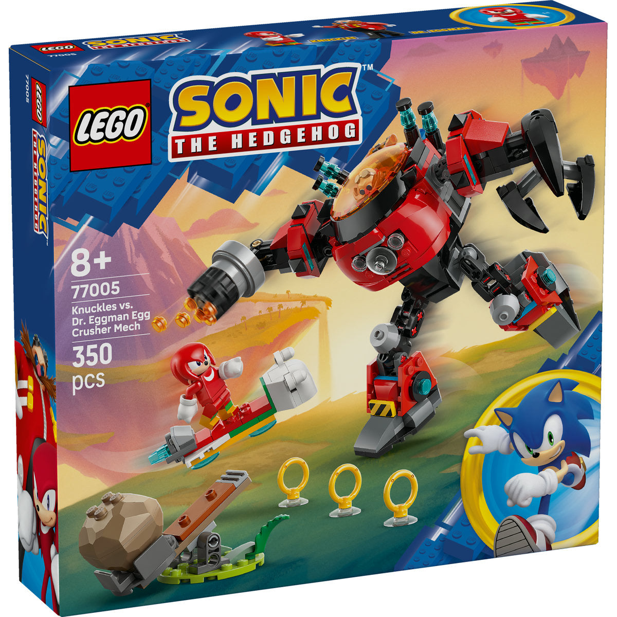 LEGO Sonic the Hedgehog Knuckles vs. Dr. Eggman Egg Crusher Mech 77005