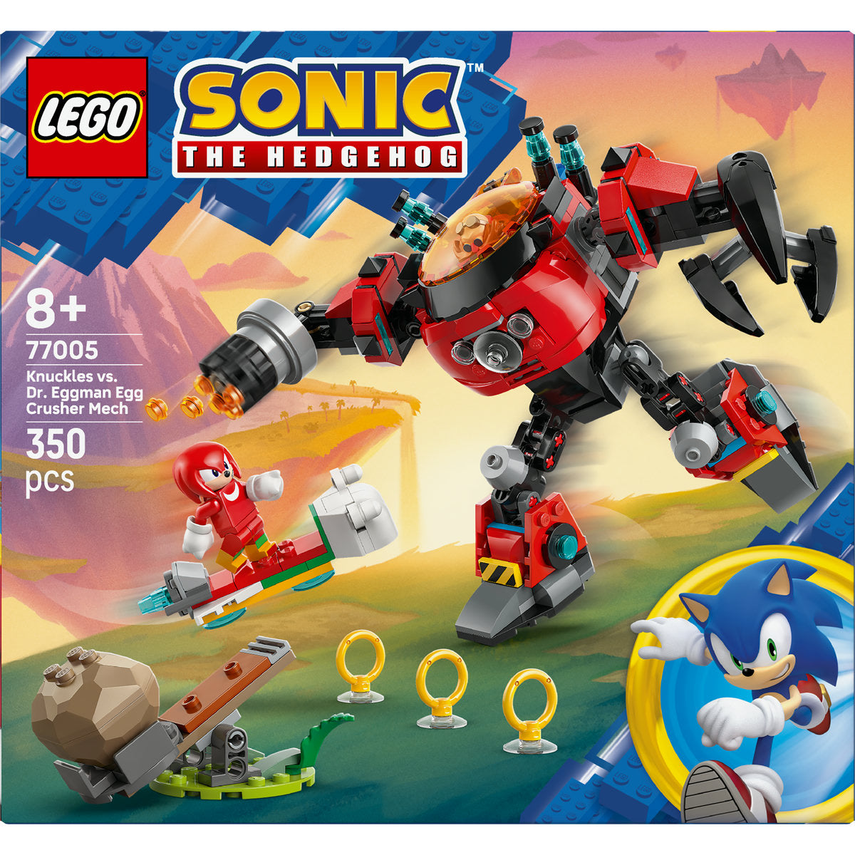 LEGO Sonic the Hedgehog Knuckles vs. Dr. Eggman Egg Crusher Mech 77005