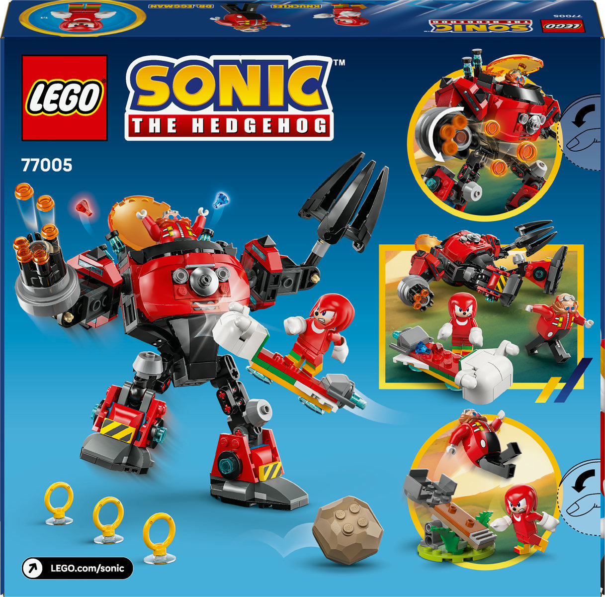 LEGO Sonic the Hedgehog Knuckles vs. Dr. Eggman Egg Crusher Mech 77005