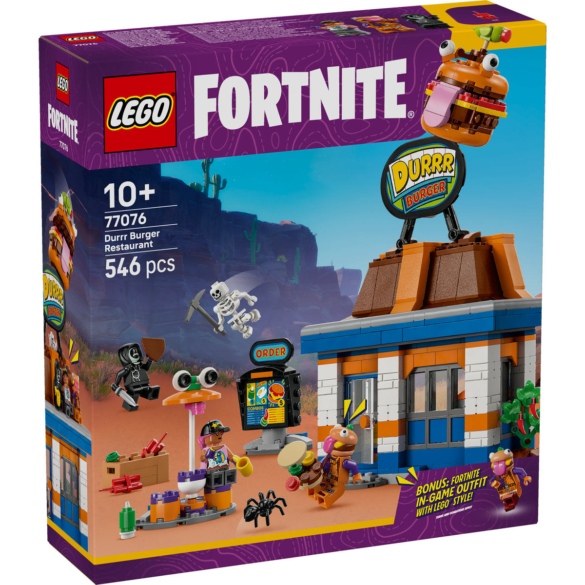 LEGO Fortnite Durrr Burger Restaurant Video Game Toy 77076