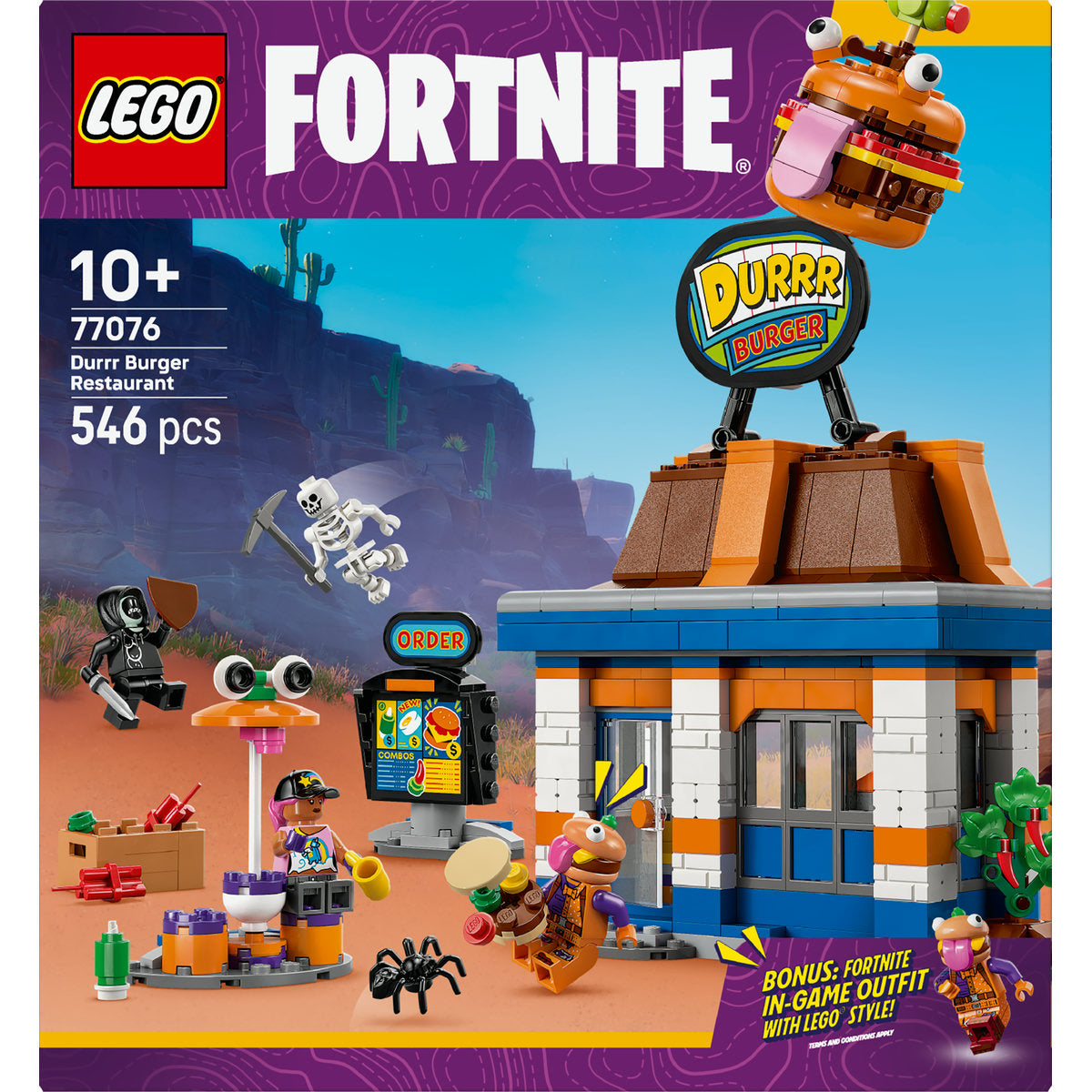 LEGO Fortnite Durrr Burger Restaurant Video Game Toy 77076