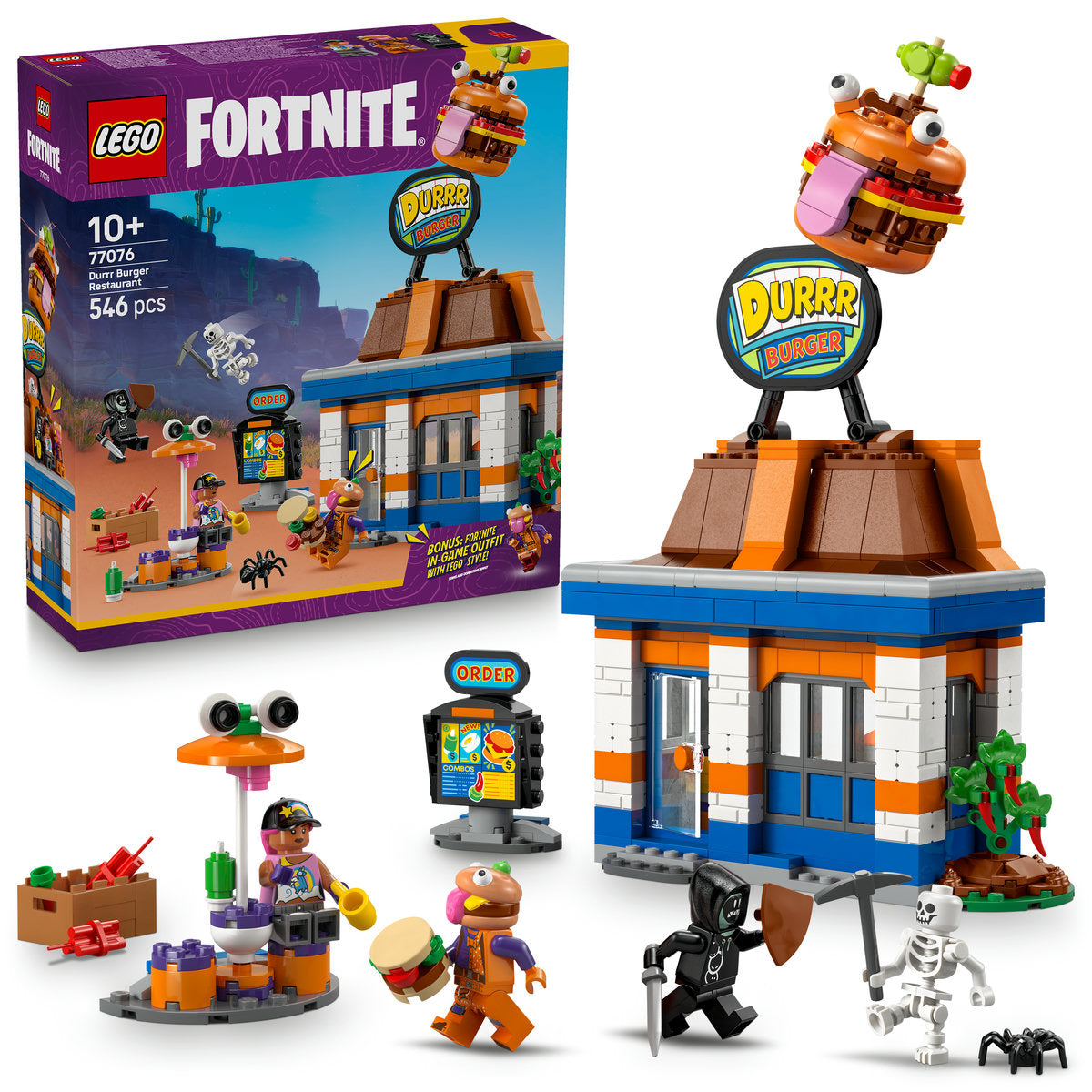 LEGO Fortnite Durrr Burger Restaurant Video Game Toy 77076